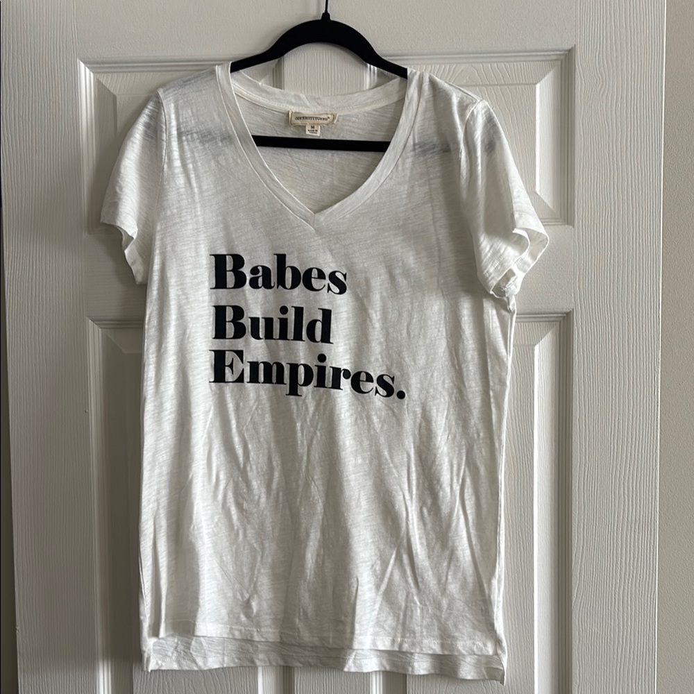White Graphic Tee - Babes Build Empires